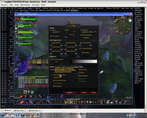 Word of Worldcraft Running on Linux using Wine