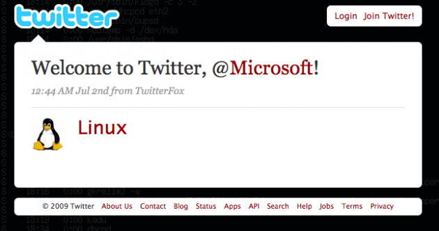 Linux-Welcoming-Microsoft-on-Twitter